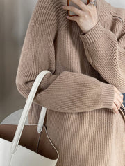 Derpai Damenpulli mit Stehkragen & Reißverschluss – modischer Stil