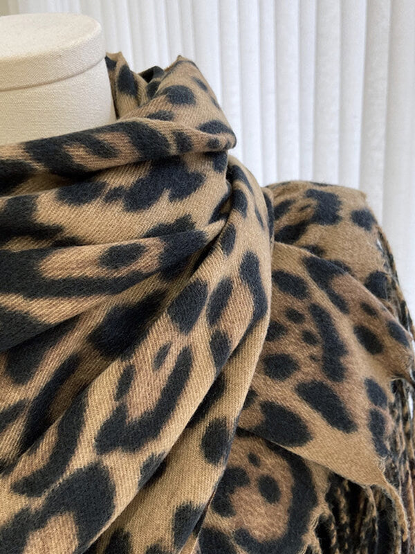 Derpai Modischer Leoparden-Schal – Damenaccessoire