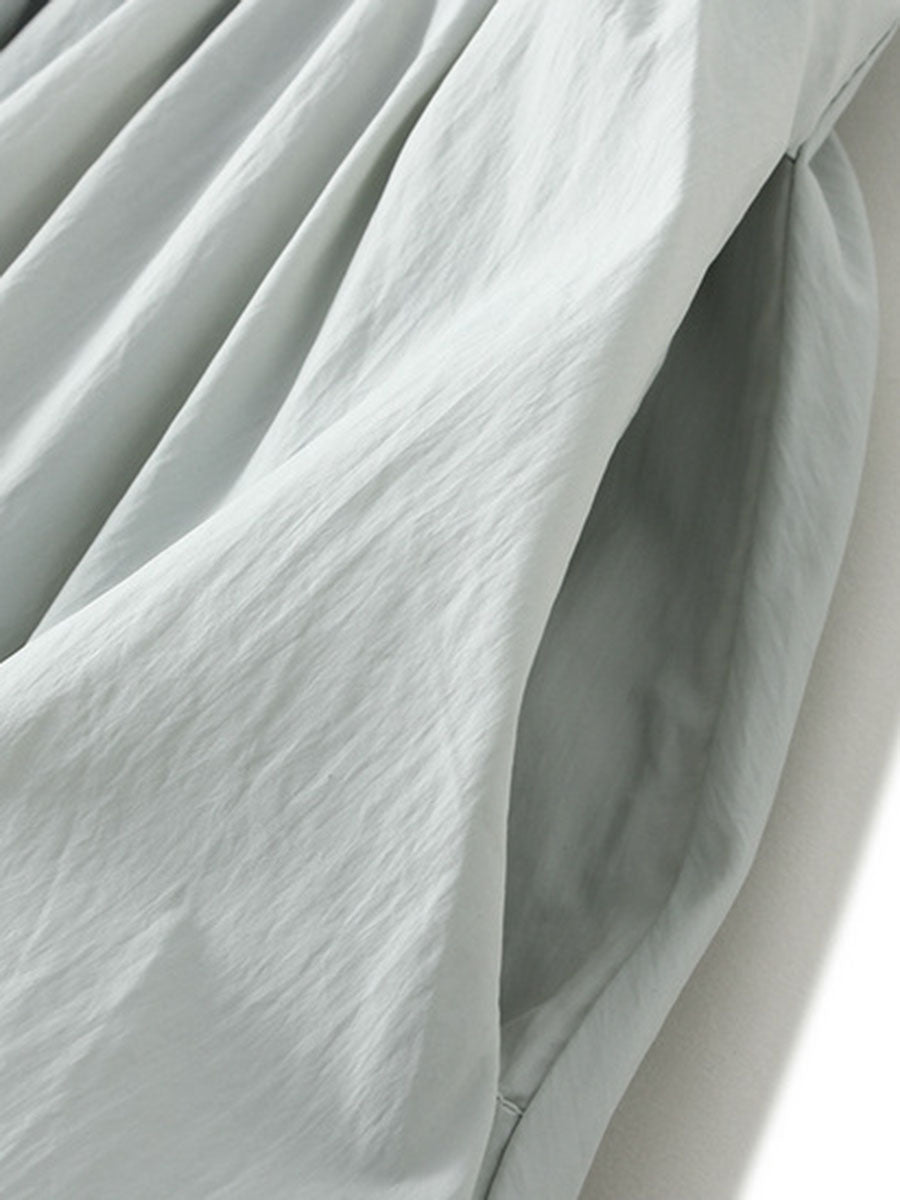 Derpai Eleganter ausgestellter Maxirock mit Taschen & Gummibund