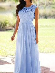 Derpai Elegantes Abendkleid aus Spitze & Chiffon – für Hochzeit