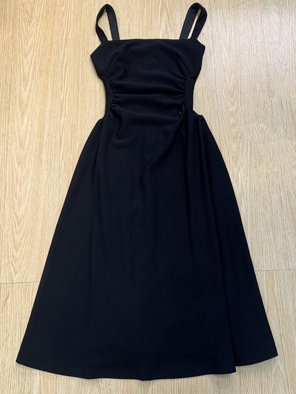Derpai Weißes Midikleid im Trapezschnitt – elegant – für Abschlussball