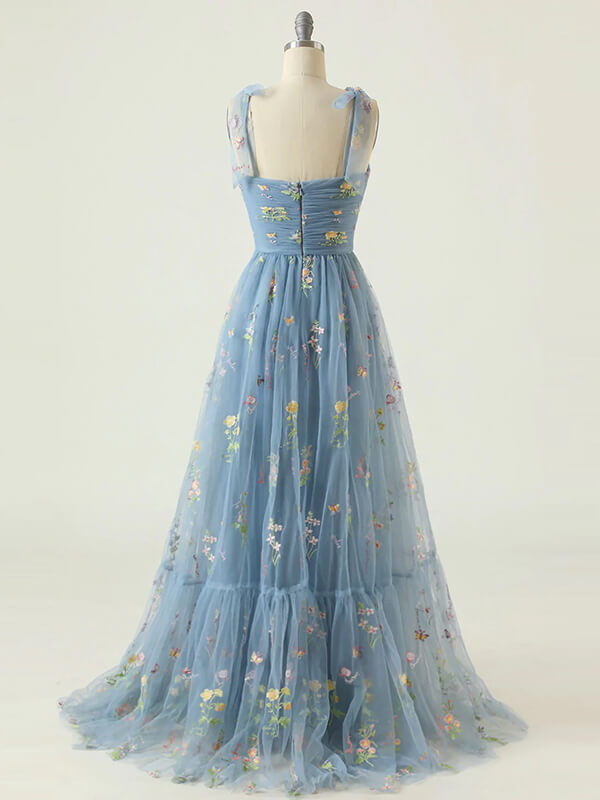 Derpai Tüll-Abendkleid lang bestickt – für Abschlussball