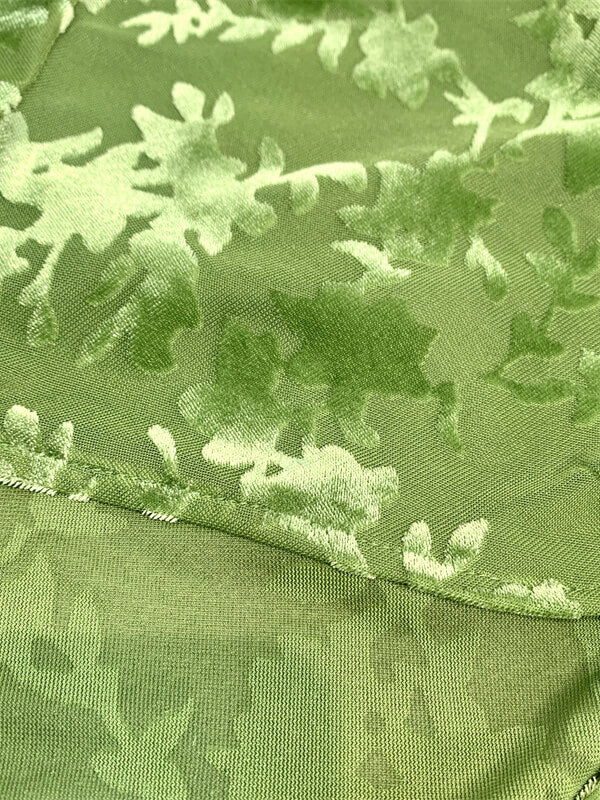 Derpai Midilanges Samtkleid im Jacquard-Stil in Grün – elegant – für Hochzeit