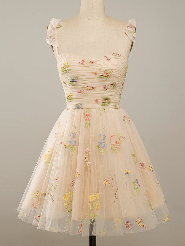 Derpai Besticktes Mini-Abendkleid mit Schnürung – für Ball & Cocktail