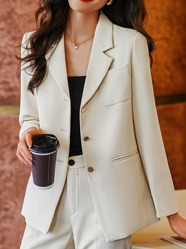 Derpai 2-teiliges Set – Blazer mit Knöpfen & Taschen – Tailor-Stil