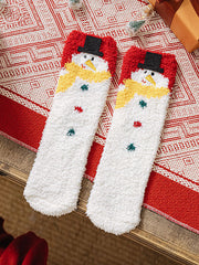 Derpai 4 Paar weiche Weihnachtssocken aus Fleece