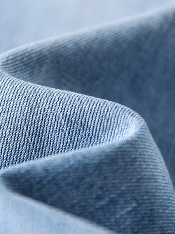 Derpai Weit geschnittene Jeans mit Schlag Taschen & Reißverschluss – Damen