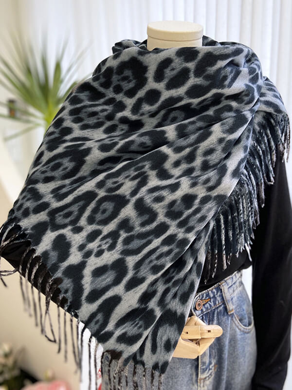 Derpai Modischer Leoparden-Schal – Damenaccessoire