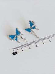 Derpai Blaue Schmetterlings-Ohrringe modisch
