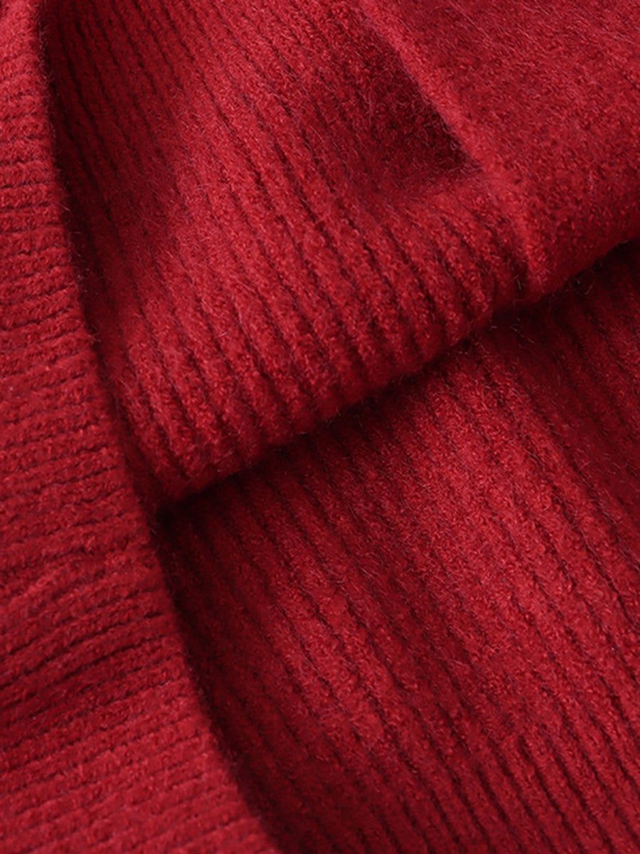 Derpai Cardigan mit Knopfleiste und Rundhalsausschnitt Damen casual