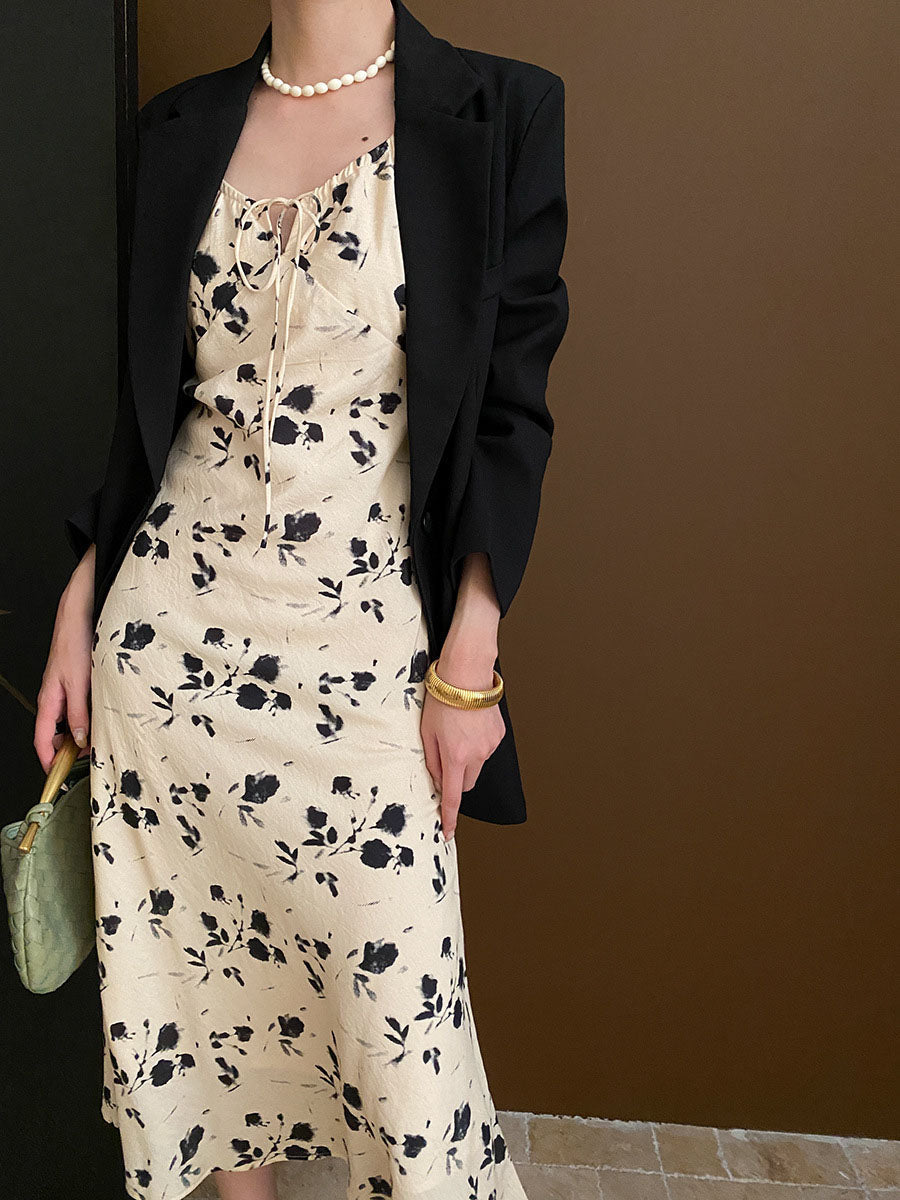 Derpai Midikleid mit Blumenprint – für Urlaub