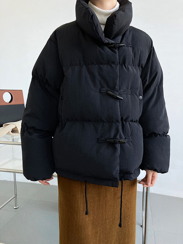 Derpai Baumwollmantel mit Taschen und Stehkragen Damen modisch Winter