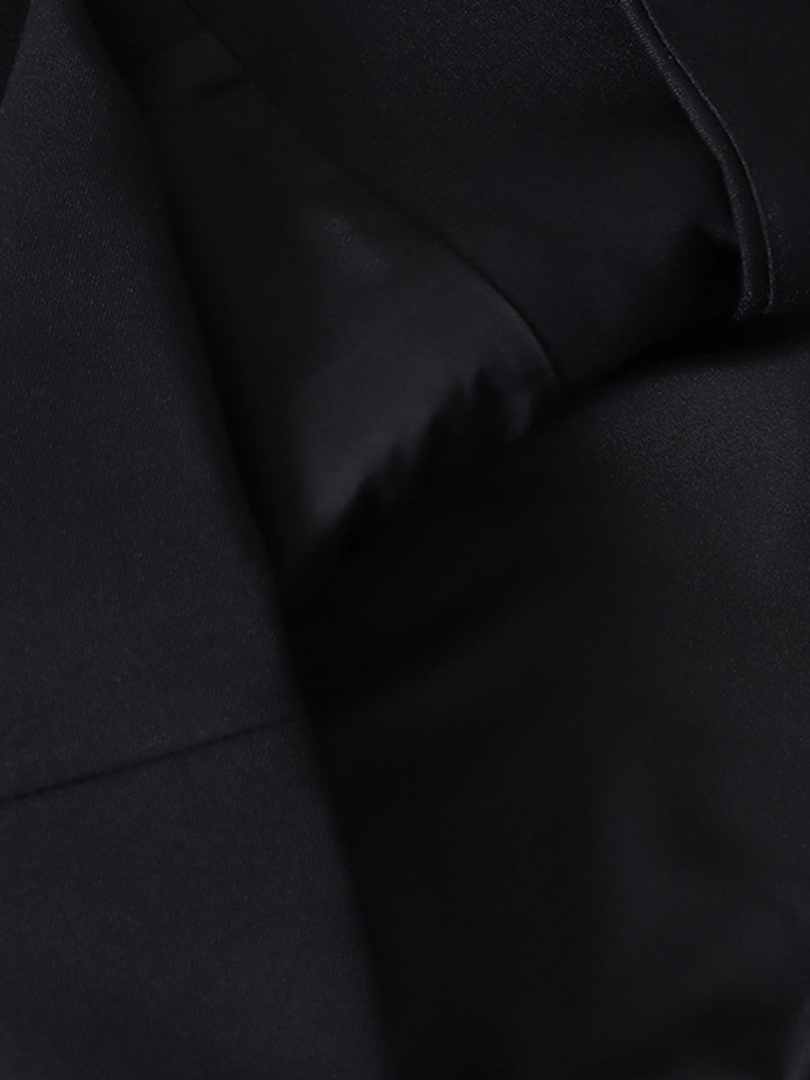 Derpai Elegante Jacke mit chinesischen Knöpfen Stehkragen und Taschen