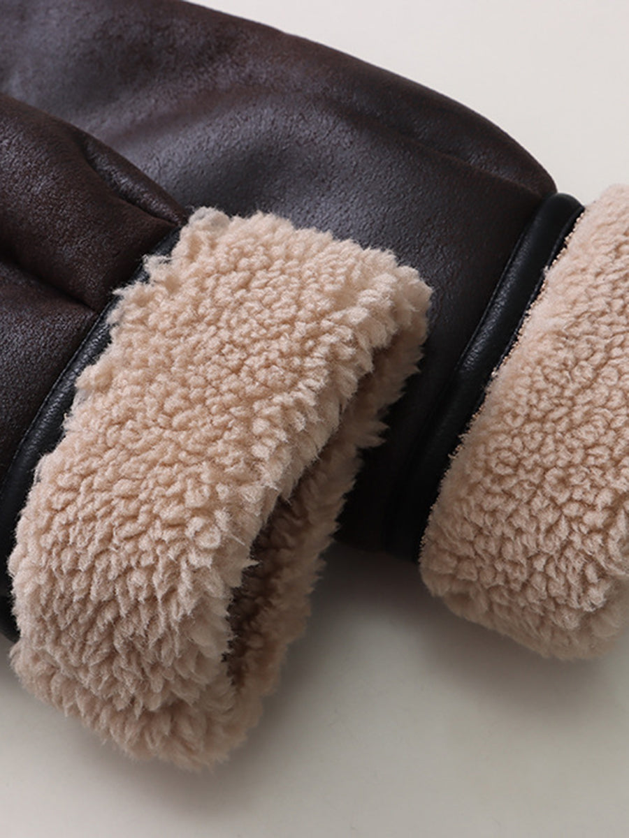 Derpai Fliegerjacke mit Taschen Damen modisch Winter