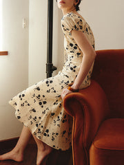 Derpai Midikleid mit Blumenprint – für Urlaub