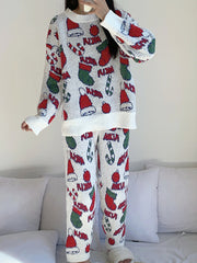 Derpai Weihnachts-Pyjama-Set Damen
