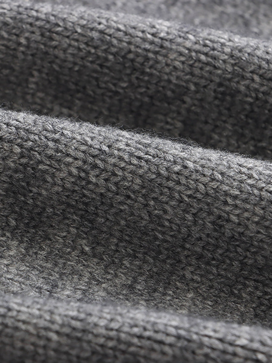 Derpai Jacquard-Pullover mit Reißverschluss Damen Vintage Weihnachten