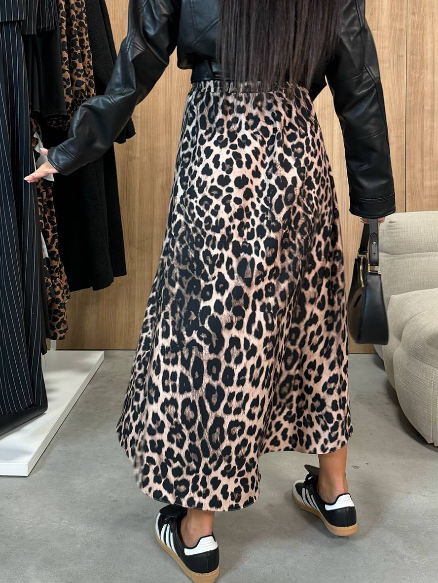 Cocolii longue jupe ray¨¦ l¨¦opard fendu le c?t¨¦ femme ¨¦l¨¦gant d¨¦contract¨¦ mode
