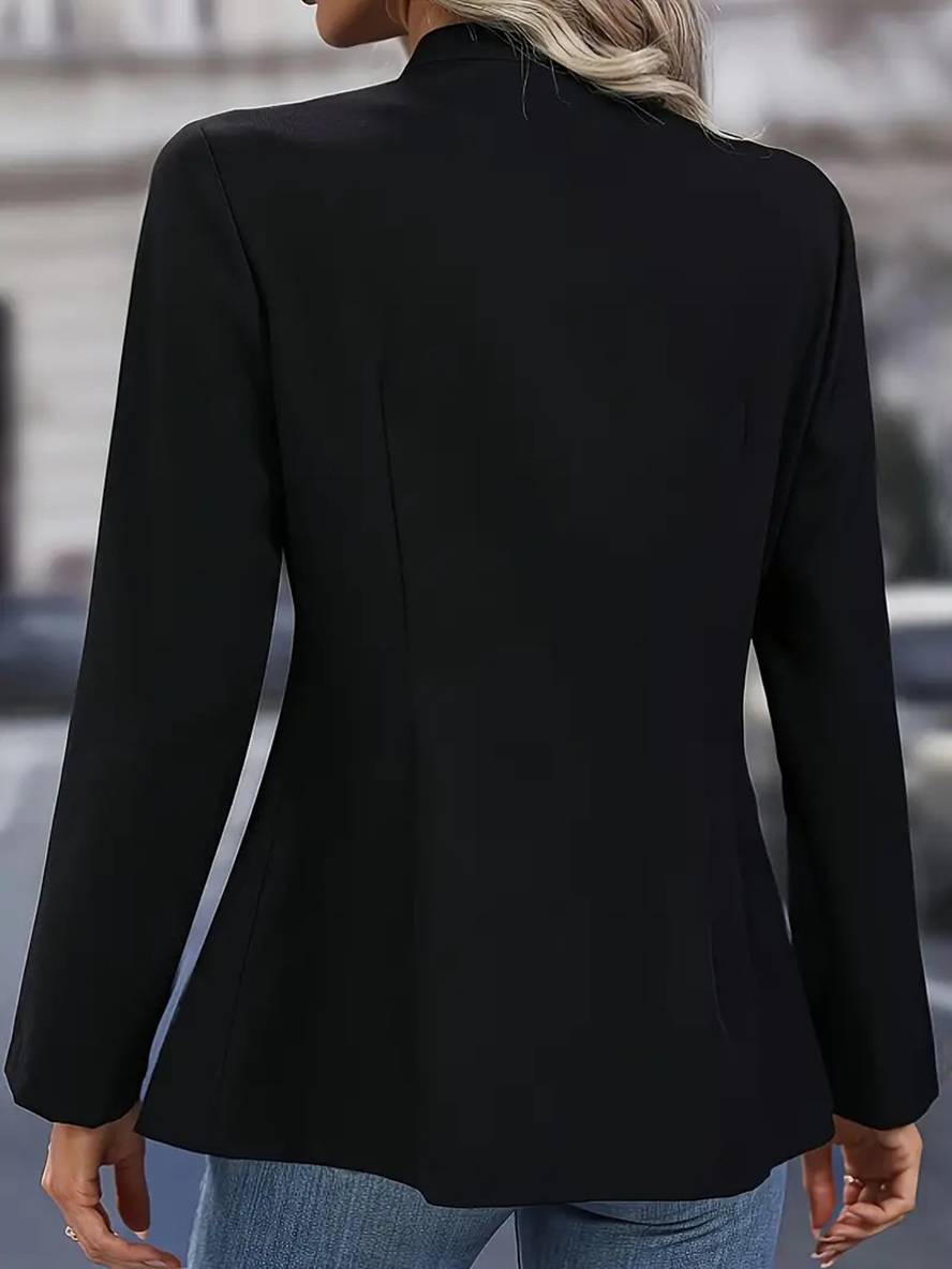 Cocolii veste officier double boutonnage poches col montant manches longues femme d¨¦contract¨¦ mode