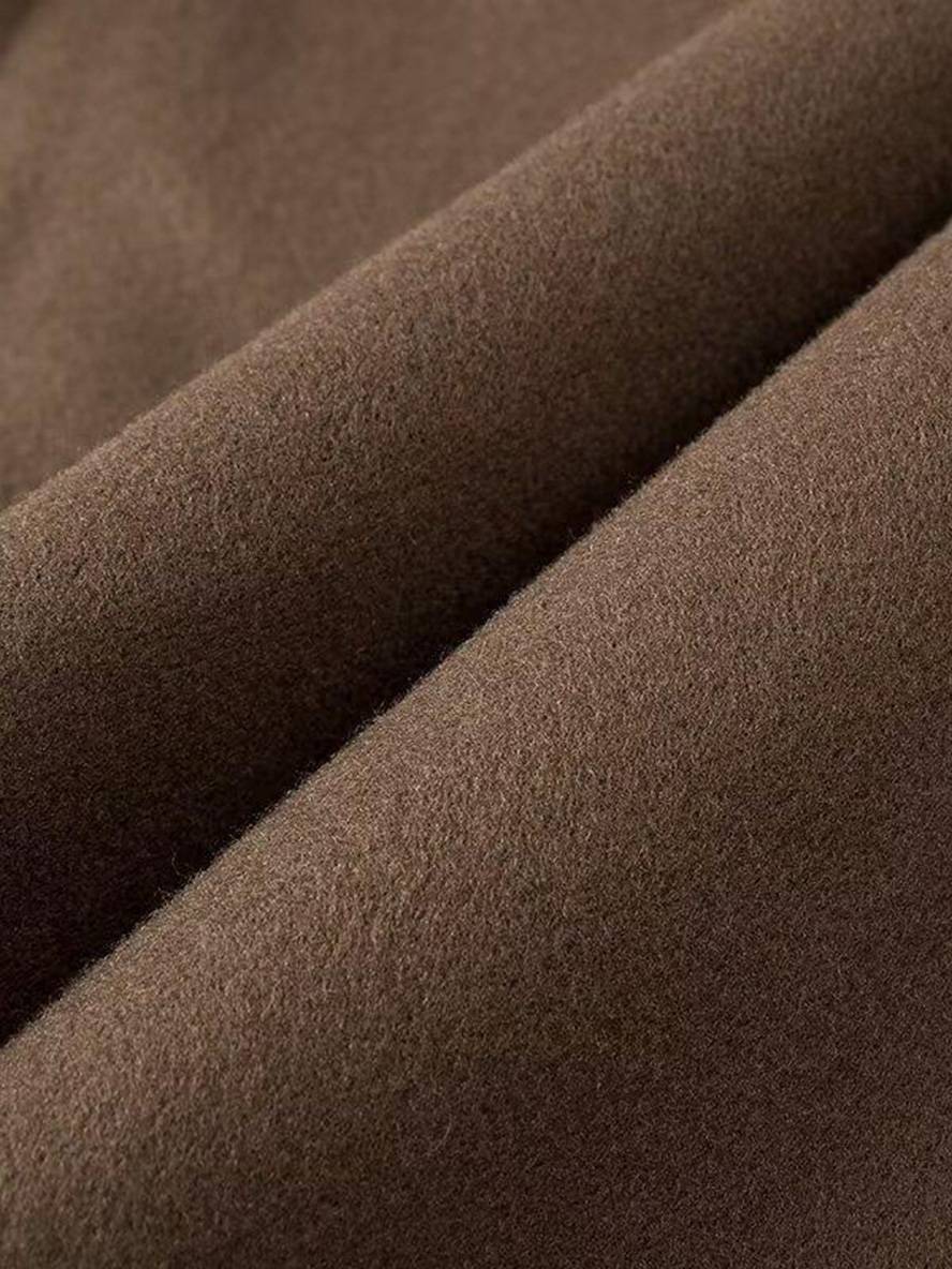 Cocolii longue manteau en laine boutonnage poches col revers manches longues femme ¨¦l¨¦gant d¨¦contract¨¦ ample hiver chic veste