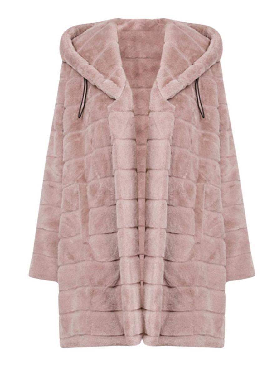 Cocolii longue manteau en fausse fourrure ¨¤ capuche manches longues femme ¨¦l¨¦gant d¨¦contract¨¦ oversized hiver veste