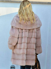 Cocolii longue manteau en fausse fourrure ¨¤ capuche manches longues femme ¨¦l¨¦gant d¨¦contract¨¦ oversized hiver veste