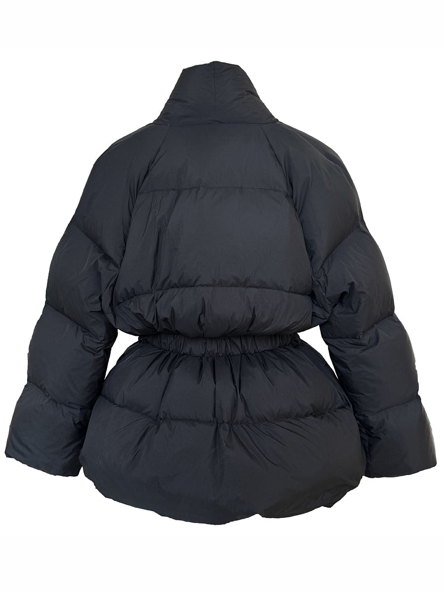 Derpai Steppmantel mit Gürtel und Taschen Damen modisch