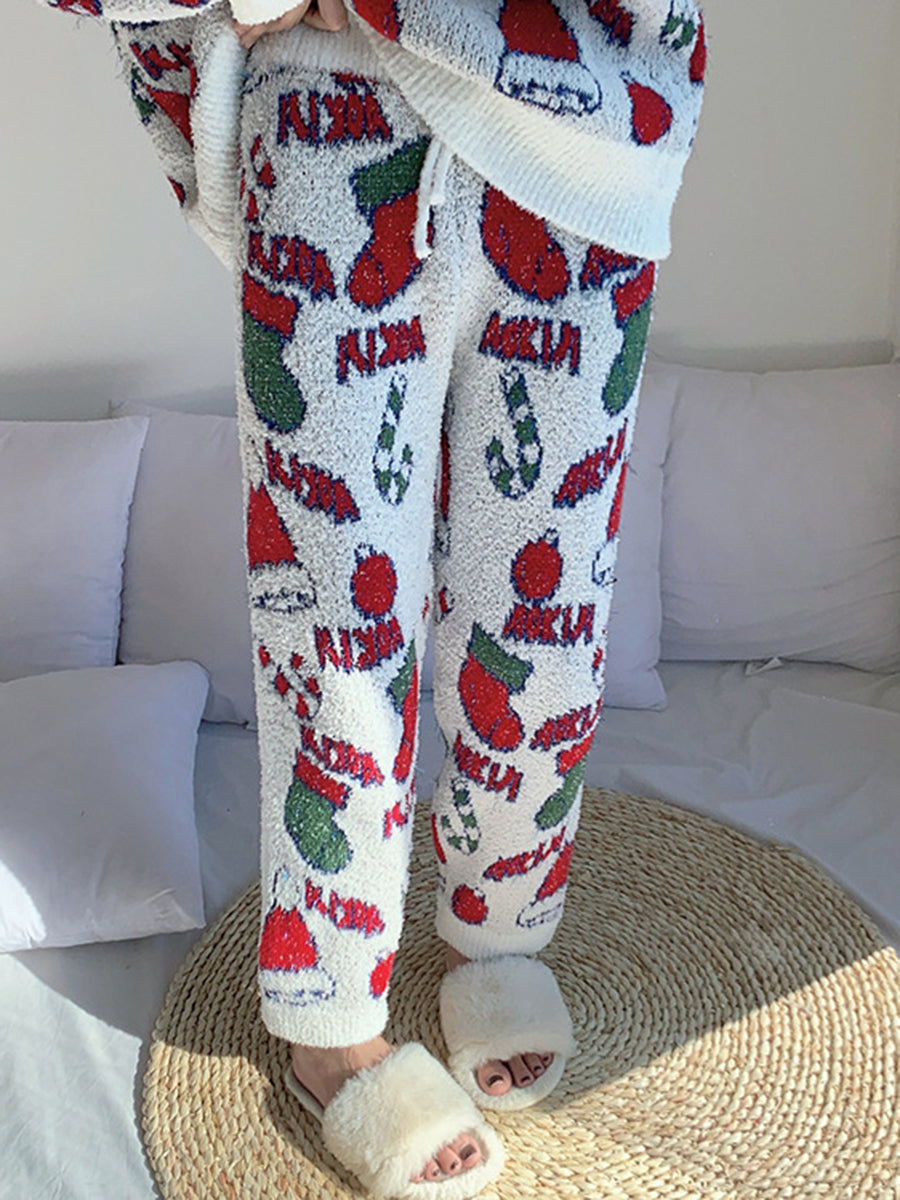 Derpai Weihnachts-Pyjama-Set Damen