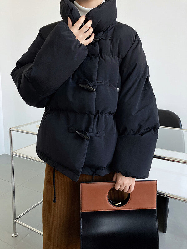 Derpai Baumwollmantel mit Taschen und Stehkragen Damen modisch Winter