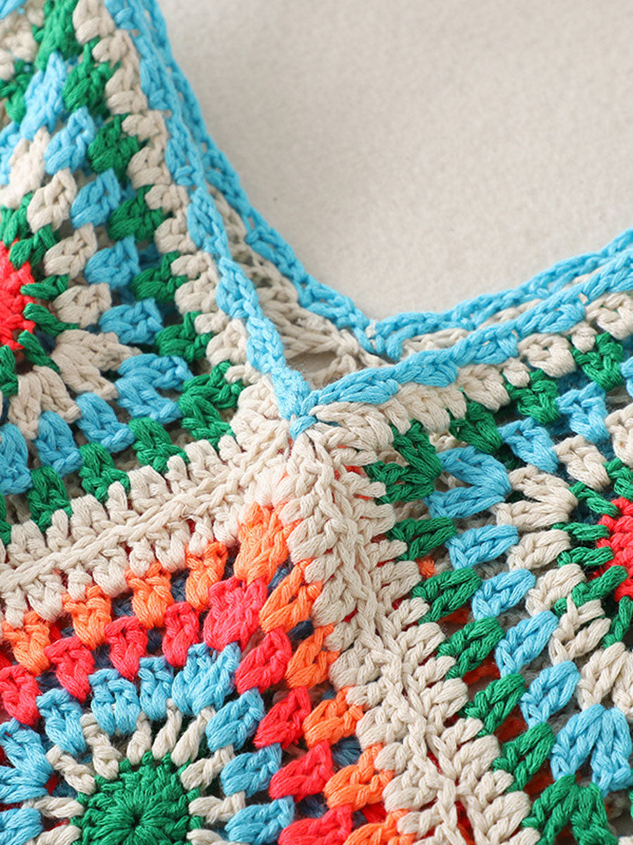 Derpai Boho-Crochet-Top mit dekorativen Fransen – für Urlaub & Strand