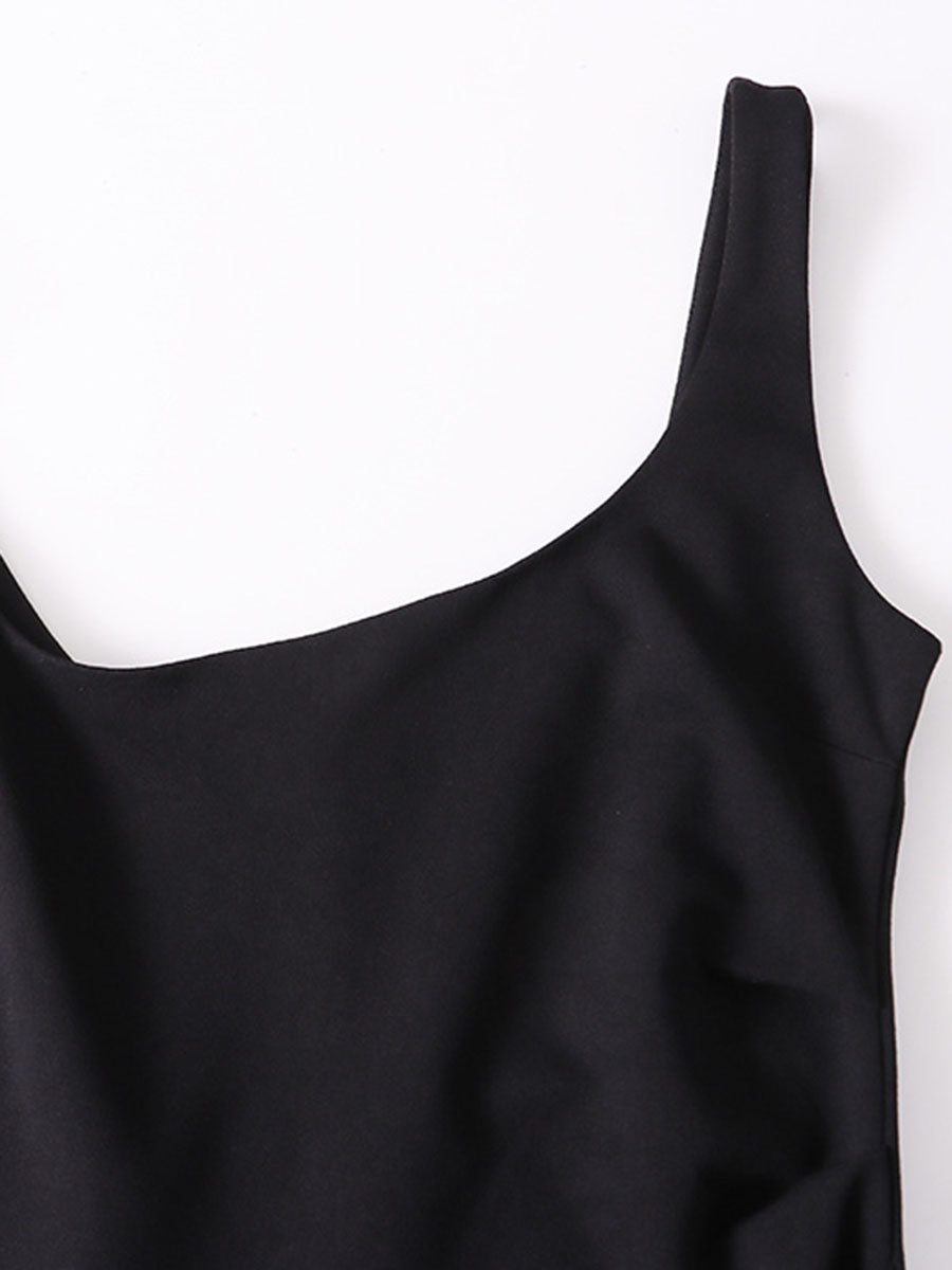 Derpai Schwarzes langes Trapez-Abendkleid à la Audrey Hepburn