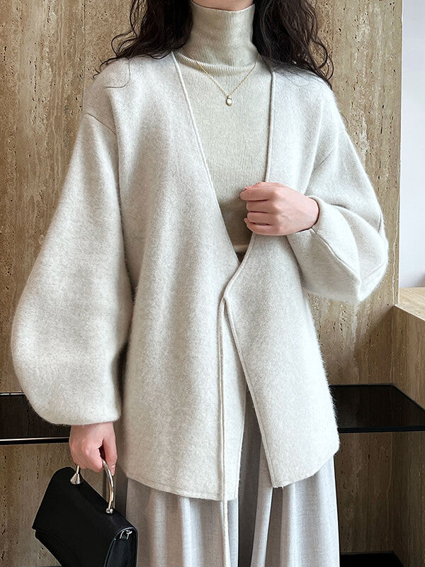 Derpai Roter Strick-Cardigan mit Spaghettiträgern – Weihnachtsstil