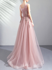 Derpai Besticktes elegantes rosa Abendkleid Maxi – für Hochzeit