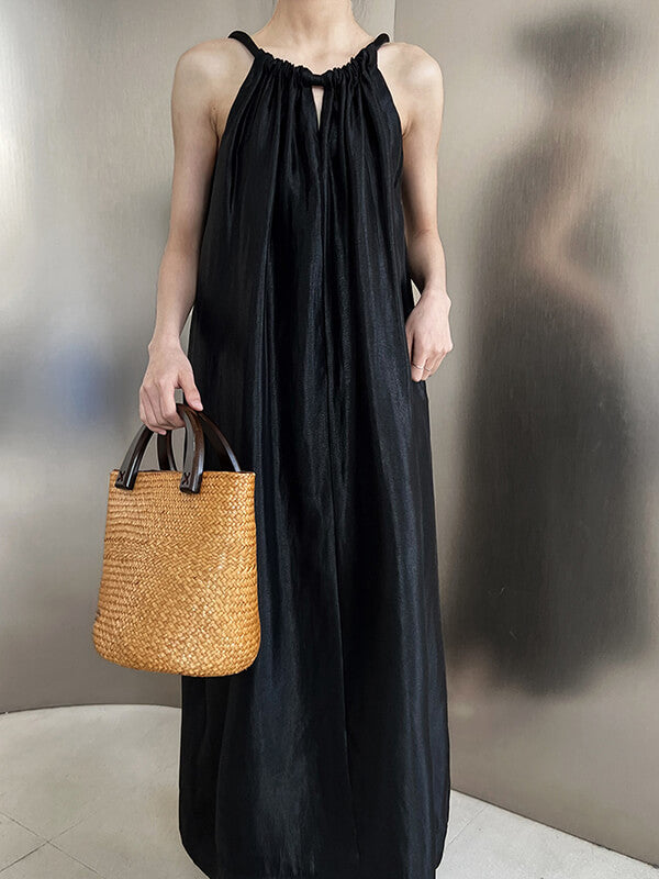 Derpai Langes Urlaubskleid mit Neckholder – modischer Look
