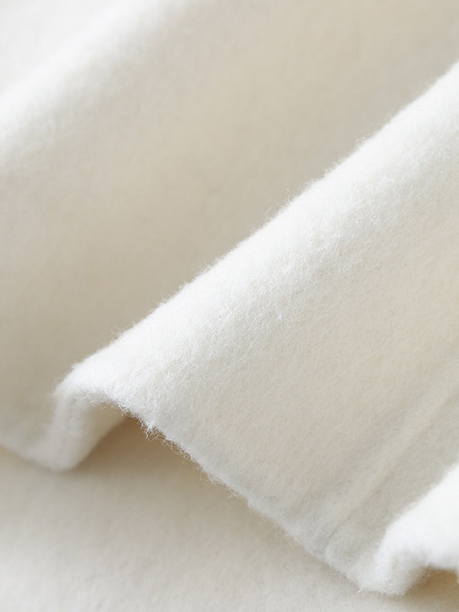 Derpai Modischer Wollmantel mit Gürtel und Kapuze Damen