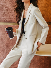 Derpai 2-teiliges Set – Blazer mit Knöpfen & Taschen – Tailor-Stil
