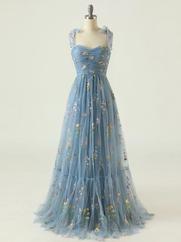 Derpai Tüll-Abendkleid lang bestickt – für Abschlussball