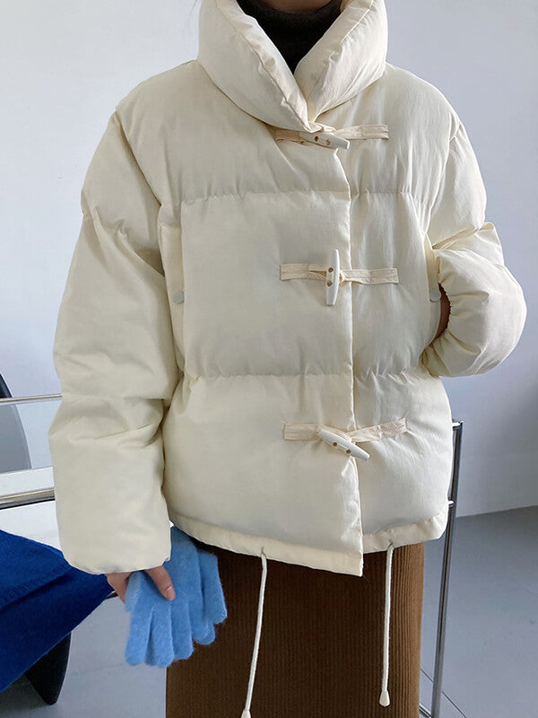 Derpai Baumwollmantel mit Taschen und Stehkragen Damen modisch Winter