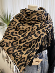Derpai Modischer Leoparden-Schal – Damenaccessoire